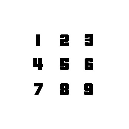 Sticker con Número Personalizado – Pegatina resistente para moto o coche